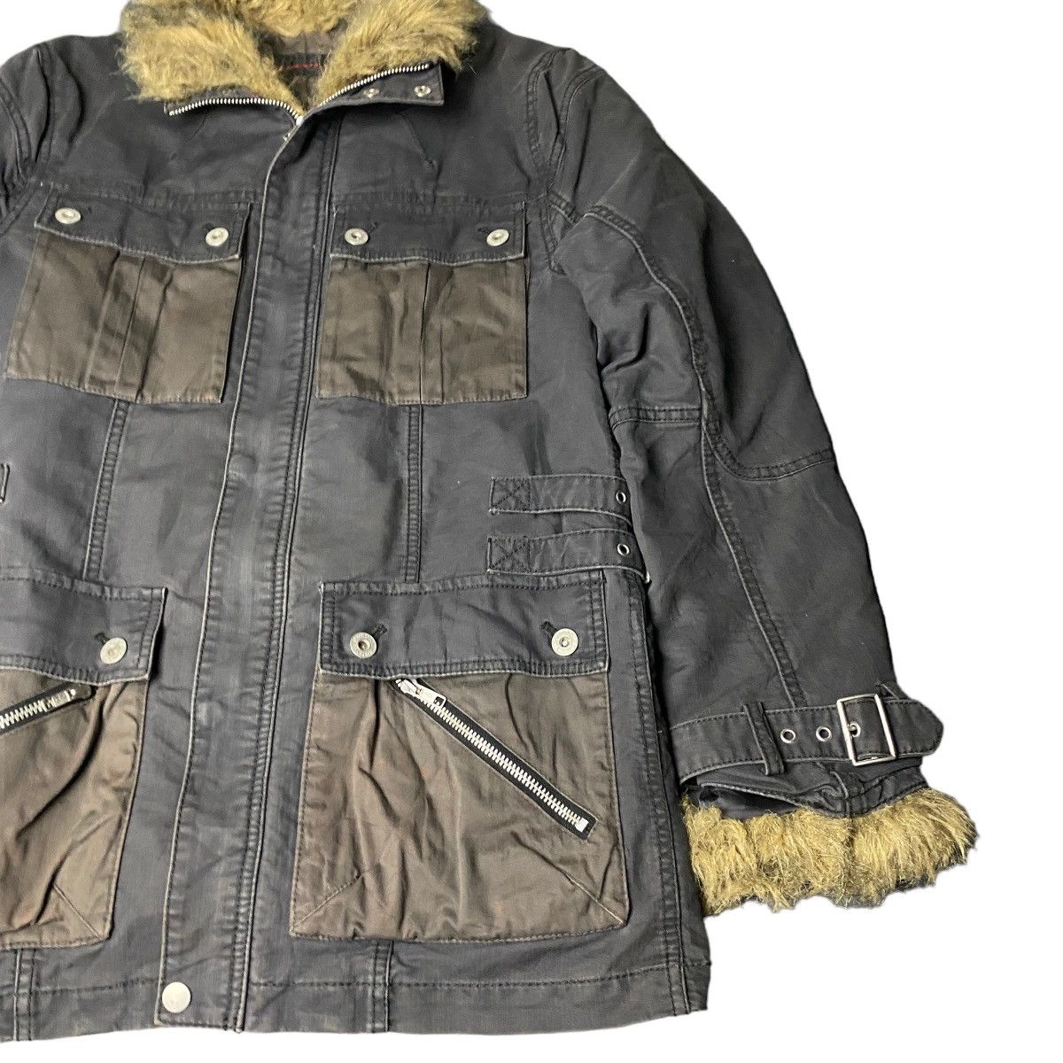 14th Addiction × If Six Was Nine × Tornado Mart Morgan Homme Fur Studded Multizip Jacket Size US M / EU 48-50 / 2 - 4 Thumbnail
