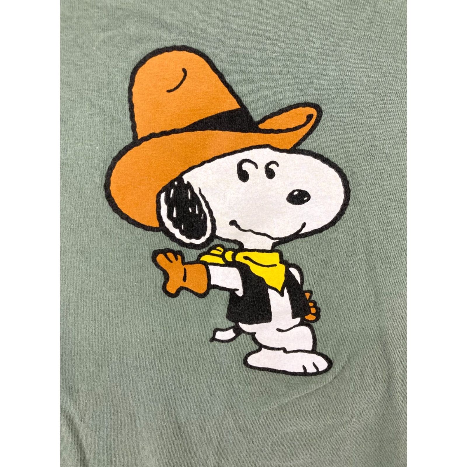 Peanuts Peanuts Graphic Print T-Shirt Women's Small Green Cowboy Snoopy Cap Sleeve Size S / US 4 / IT 40 - 4 Thumbnail