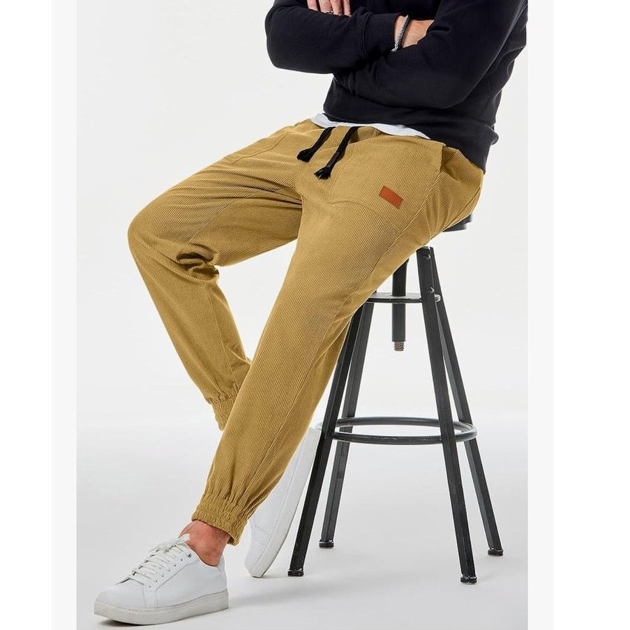 The Unbranded Brand Mens Corduroy Joggers Drawstring Waist with Pockets size XL Size US 44 / EU 60 - 3 Thumbnail
