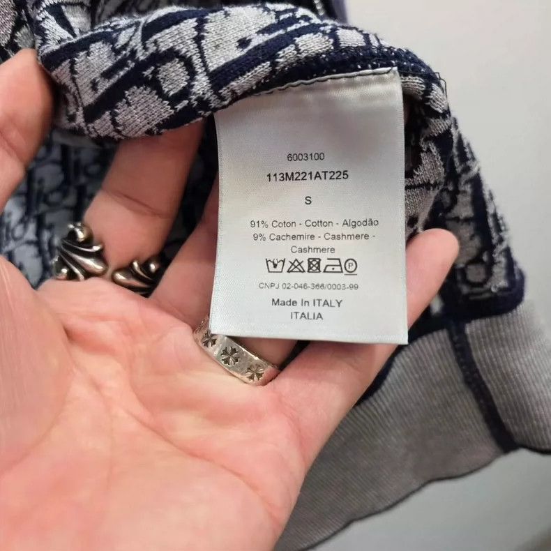 Dior Dior Oblique Logo Zip Hoodie in Navy Blue-2505 Size US S / EU 44-46 / 1 - 6 Thumbnail