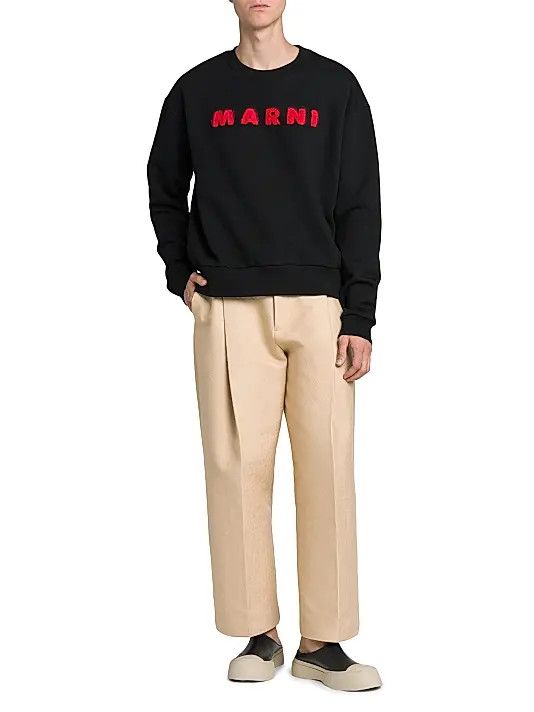 Marni o1f1d3z0326 Crewneck Sweatshirt in Black Size US XL / EU 56 / 4 - 2 Thumbnail