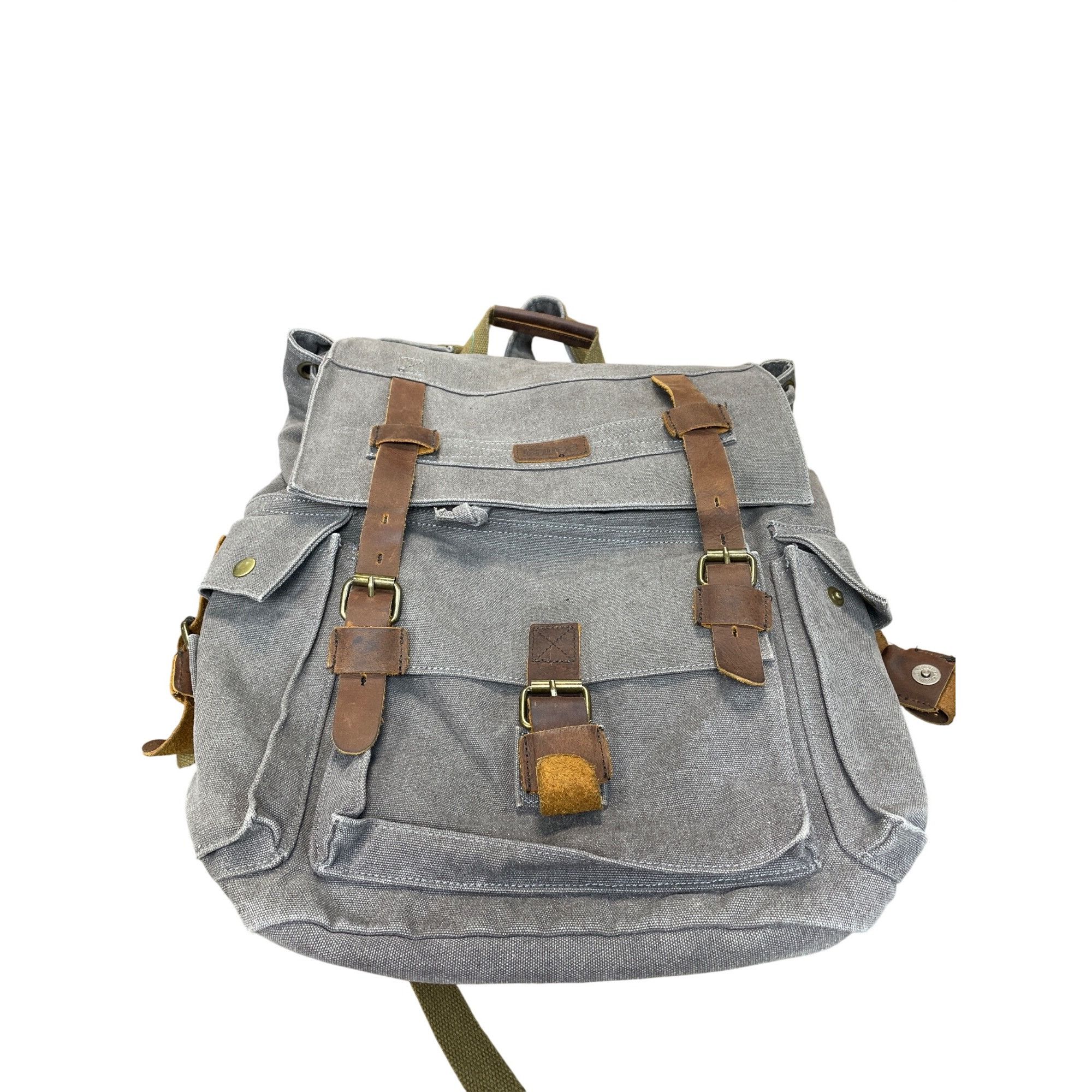 Other Kattee mens gray brown fabric leather heavy duty hiking back Size ONE SIZE - 1 Thumbnail