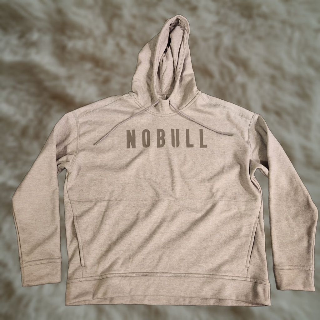 Vintage NOBULL Hoodie Women's Large Gray Athletic Gym Performance Pullover Hooded Size L / US 10 / IT 46 - 1 Thumbnail