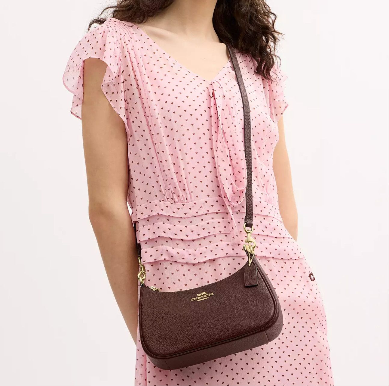 Coach Teri Shoulder Bag CV934 Gold/Maple Size ONE SIZE - 13 Thumbnail