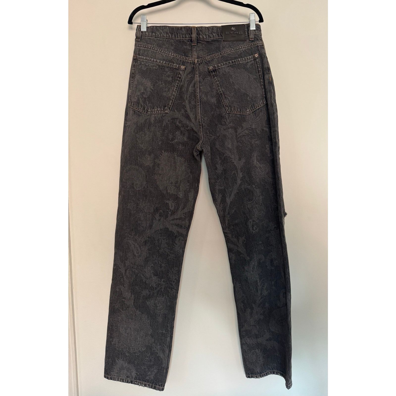 Etro Women’s Ibiza Paisley Fray Hem Ankle Straight Leg NWT