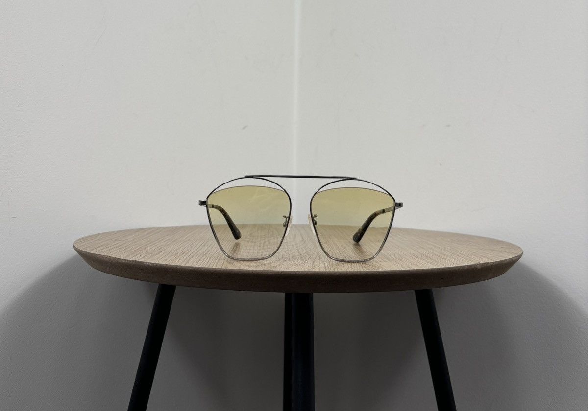 Alexander McQueen Alexander McQueen Yellow Lens Luxury Aviator Sunglasses Size ONE SIZE - 2 Thumbnail