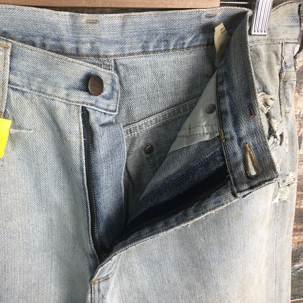 Wrangler DL Wrangler Blue Distressed Denim Pants #263 Size US 31 - 12 Thumbnail