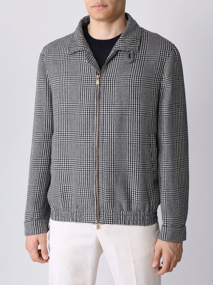 Brunello Cucinelli o1w1db10725 Cotton Jacket With Pattern in Grey Size US M / EU 48-50 / 2 - 4 Thumbnail