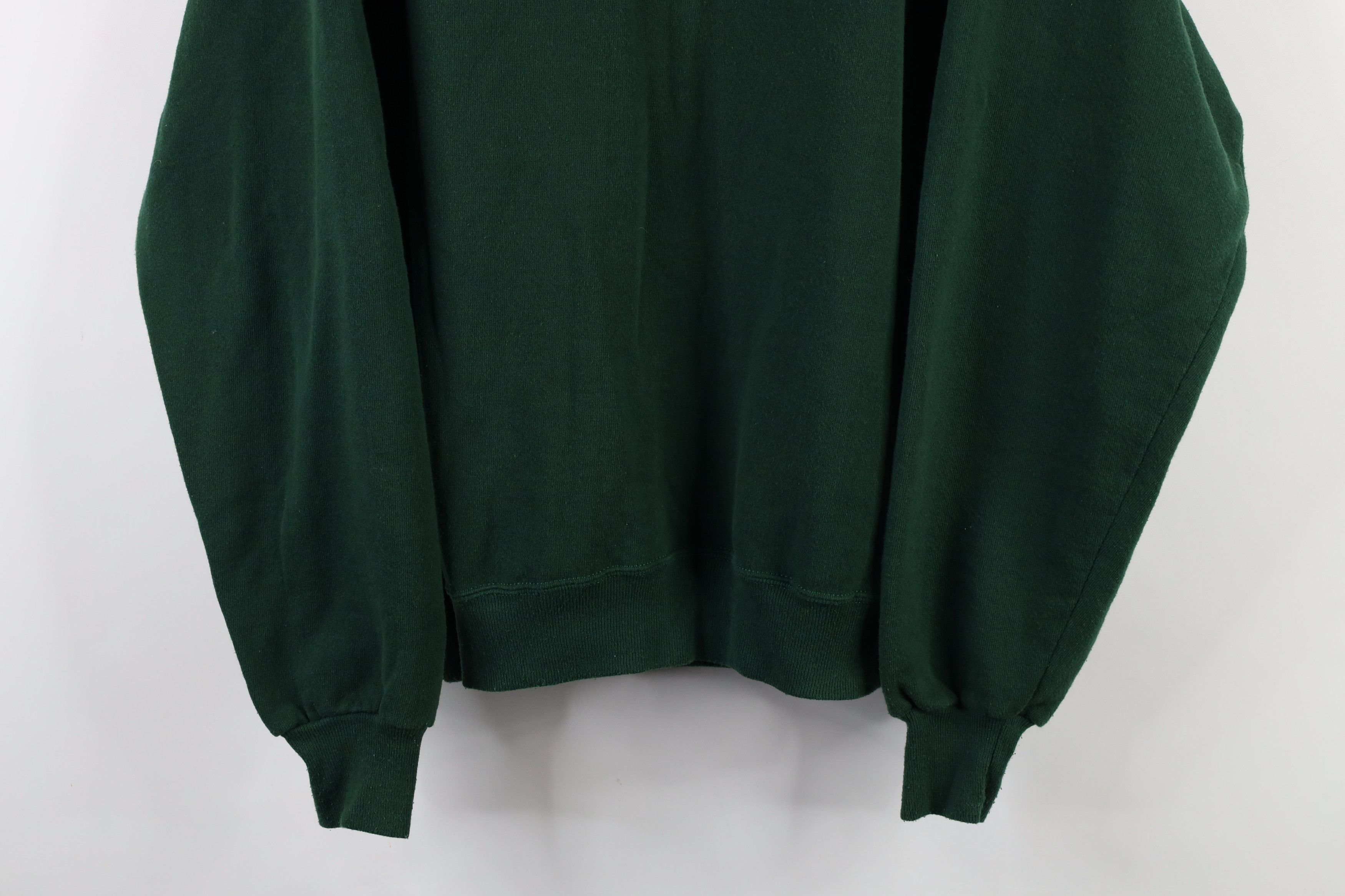 Vintage Vintage 90s Streetwear Blank Crewneck Sweatshirt Green USA Size US XL / EU 56 / 4 - 3 Thumbnail