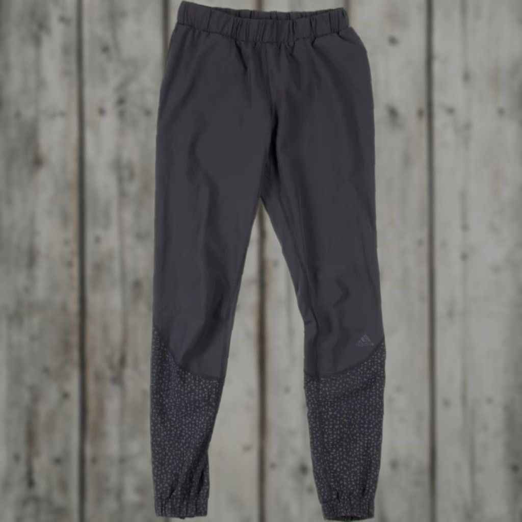 Adidas VINTAGE Adidas Track Pants Black Small Athletic Ankle Joggers Patterned Size US 29 - 1 Thumbnail