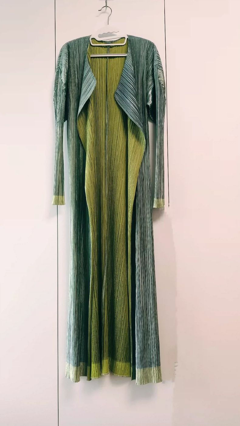 Issey Miyake Issey Miyake size:4 Green vintage Glory luster two-tone lo Size XL / US 12-14 / IT 48-50 - 3 Thumbnail