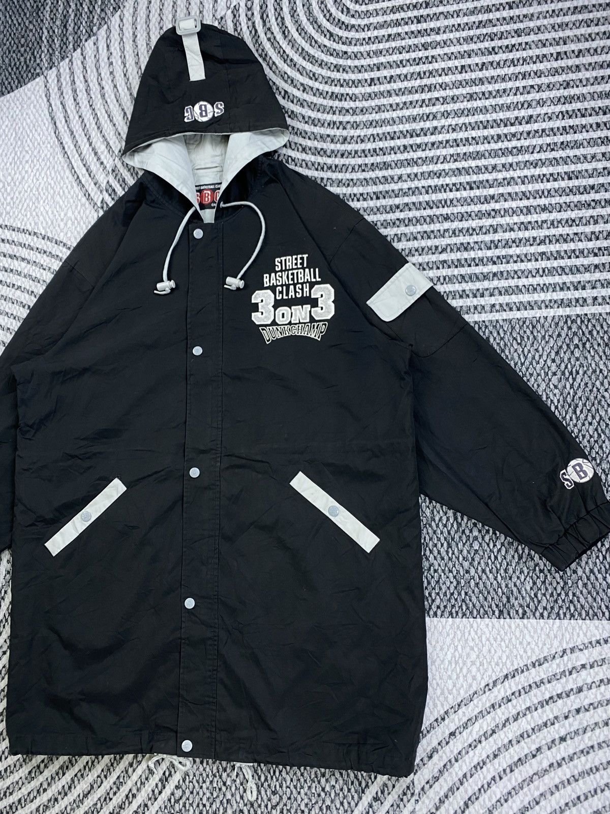 Japanese Brand Vintage Dunkchamp Street Basketball Clash Long Parka Jacket Size US XL / EU 56 / 4 - 5 Thumbnail