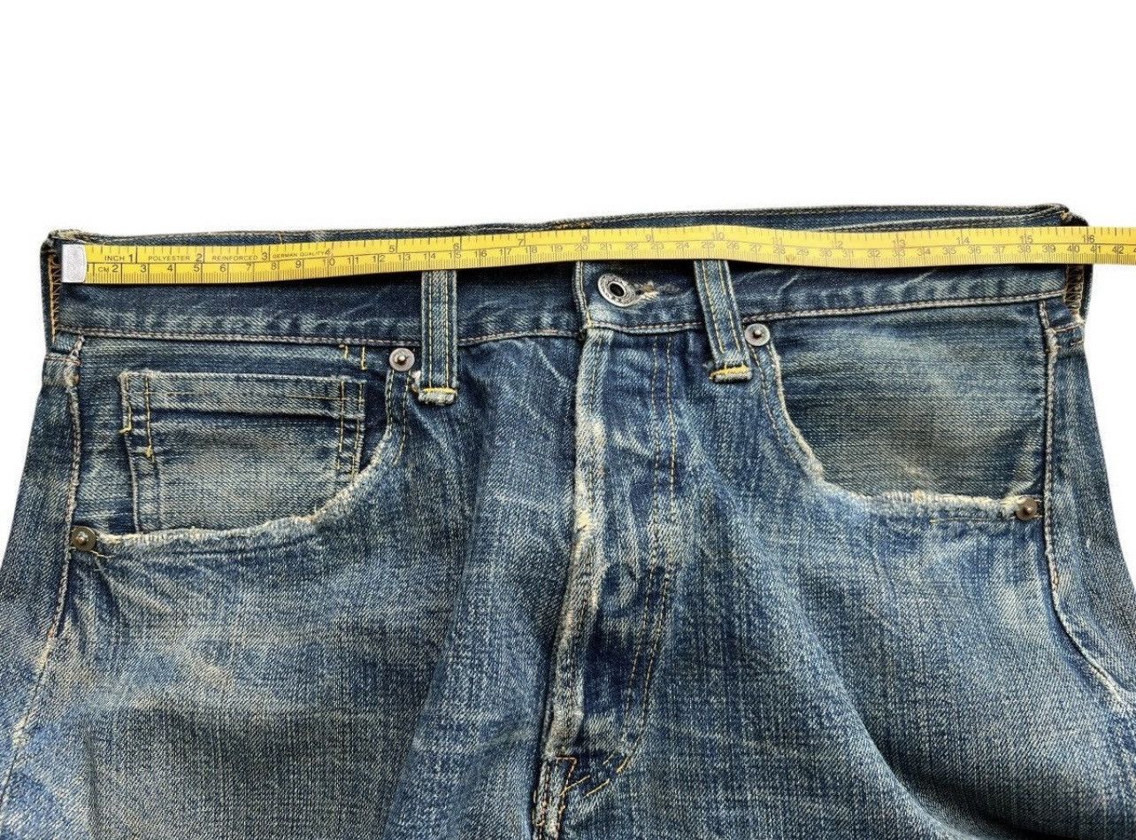 The Real McCoy's Vintage 90s Real Mccoy Selvedge Distressed Denim Jeans 31x29 Size US 31 - 12 Thumbnail