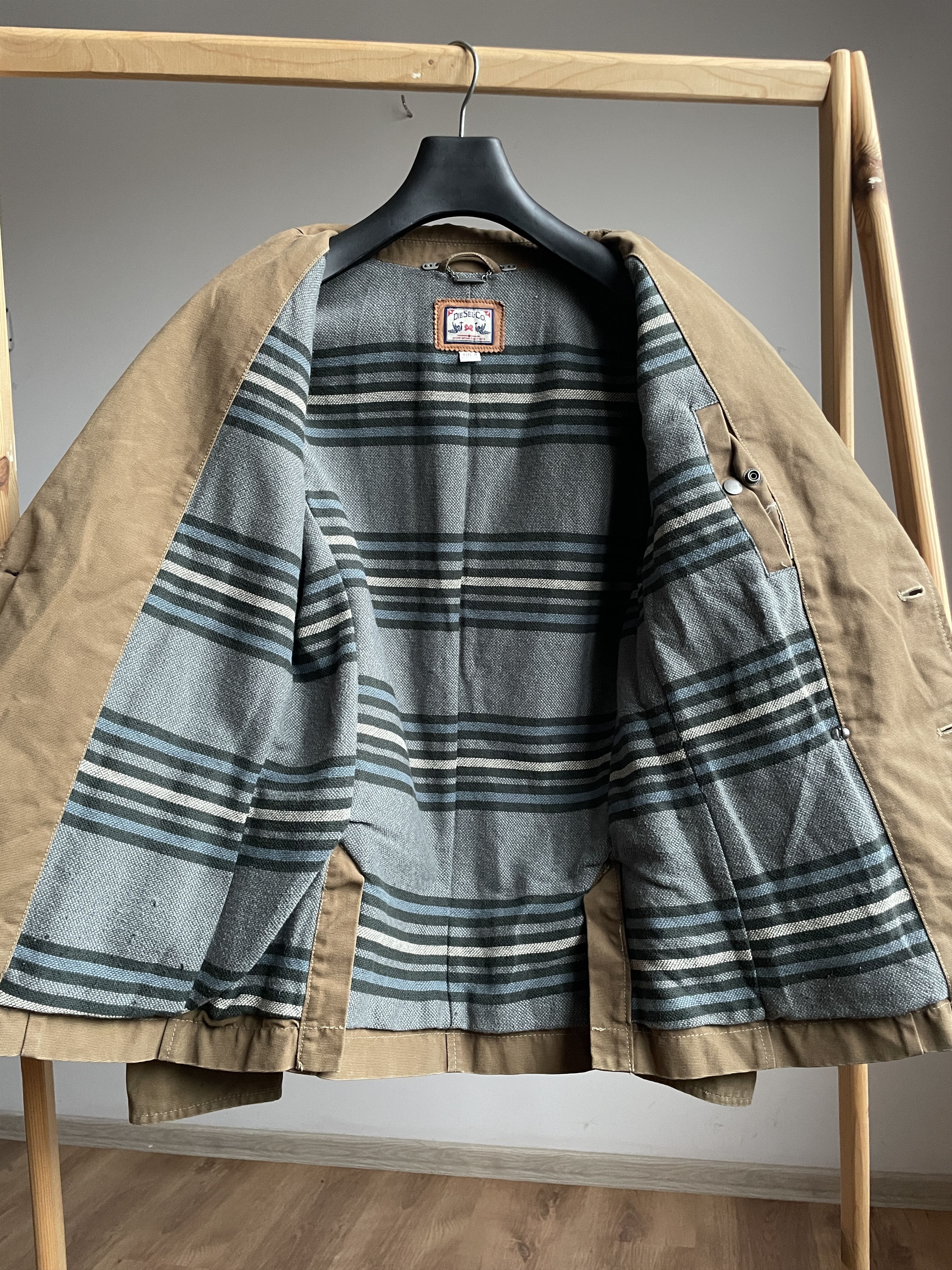 Diesel Diesel Vintage Canvas Blanket Lined Work Blazer Size 40R - 3 Thumbnail