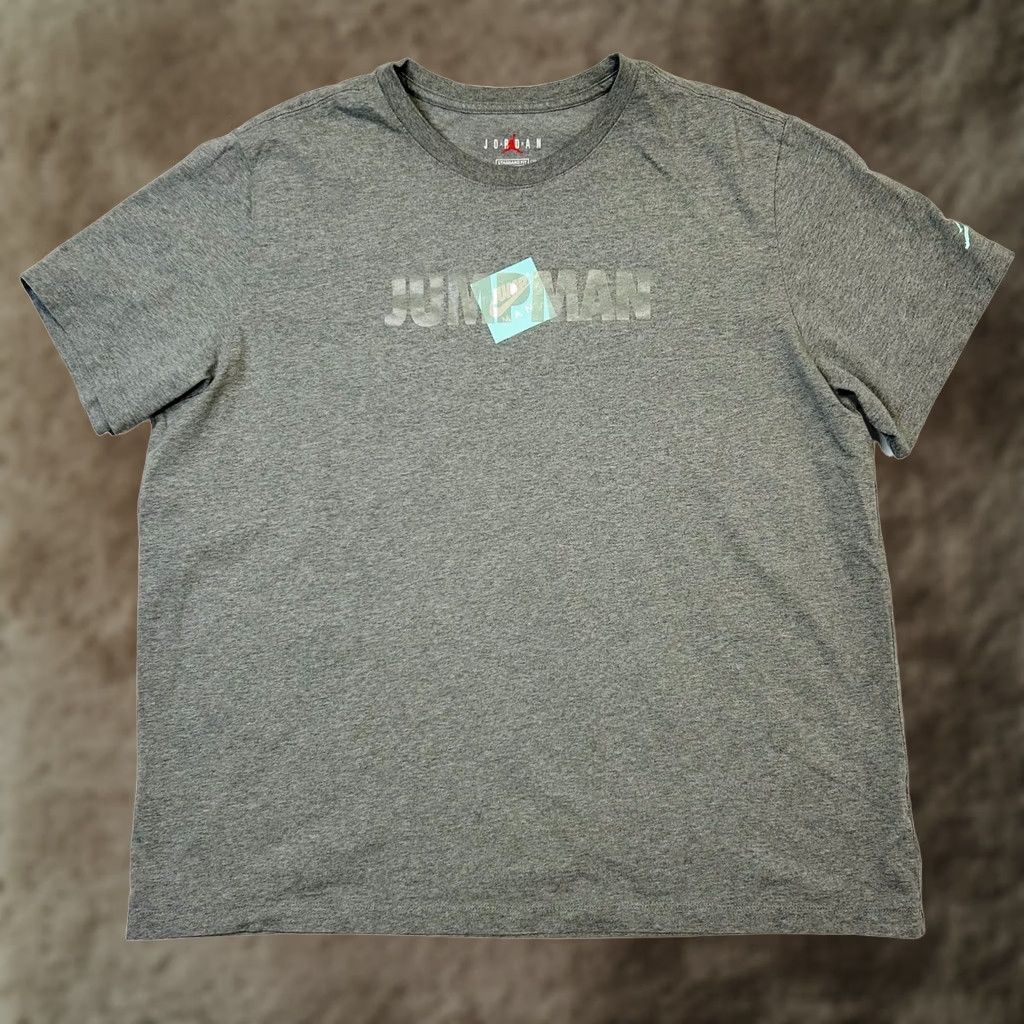 Nike Nike Air Jordan Jumpman Logo T Shirt Mens XXL Gray CV3405 Size US XXL / EU 58 / 5 - 1 Thumbnail