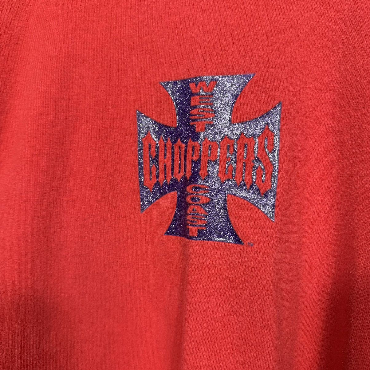 Vintage × West Coast Choppers West Coast Choppers Red Graphic T-Shirt Size L / US 10 / IT 46 - 3 Thumbnail