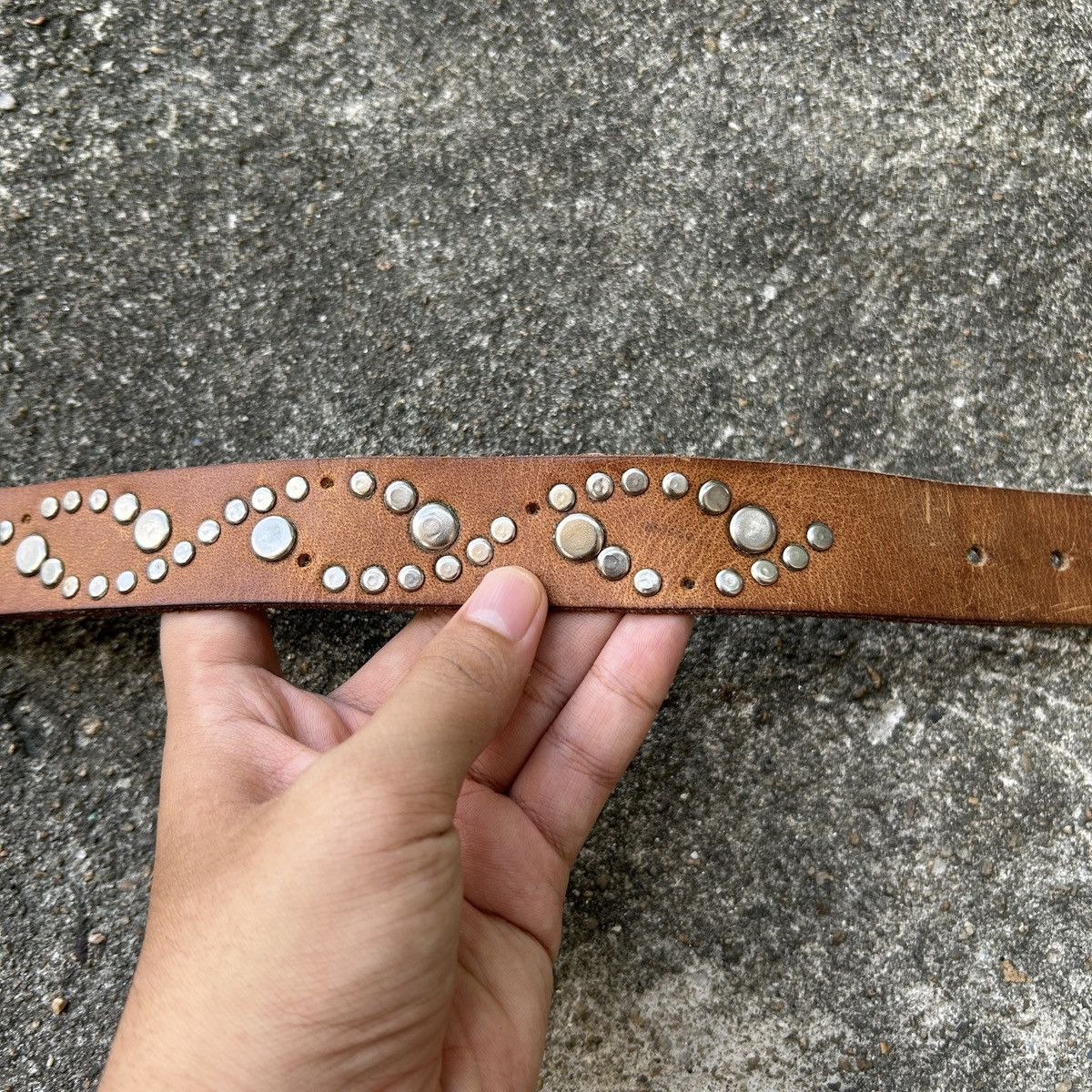 Vintage Vintage studded leather belt (Kapital Style) Size ONE SIZE - 13 Thumbnail