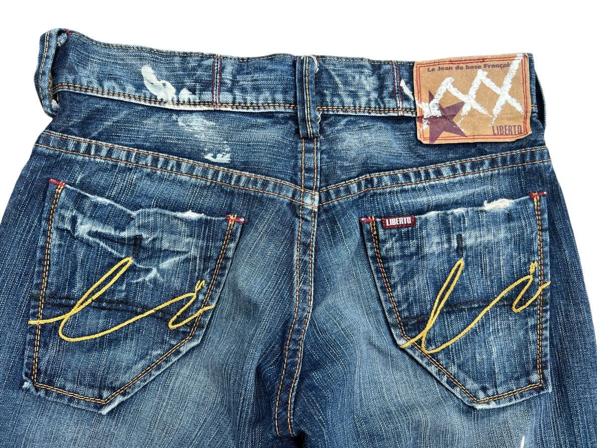 Japanese Brand Liberto Japan Paint Splatter Distressed Denim Jeans 30x27 Size 30" / US 8 / IT 44 - 8 Thumbnail