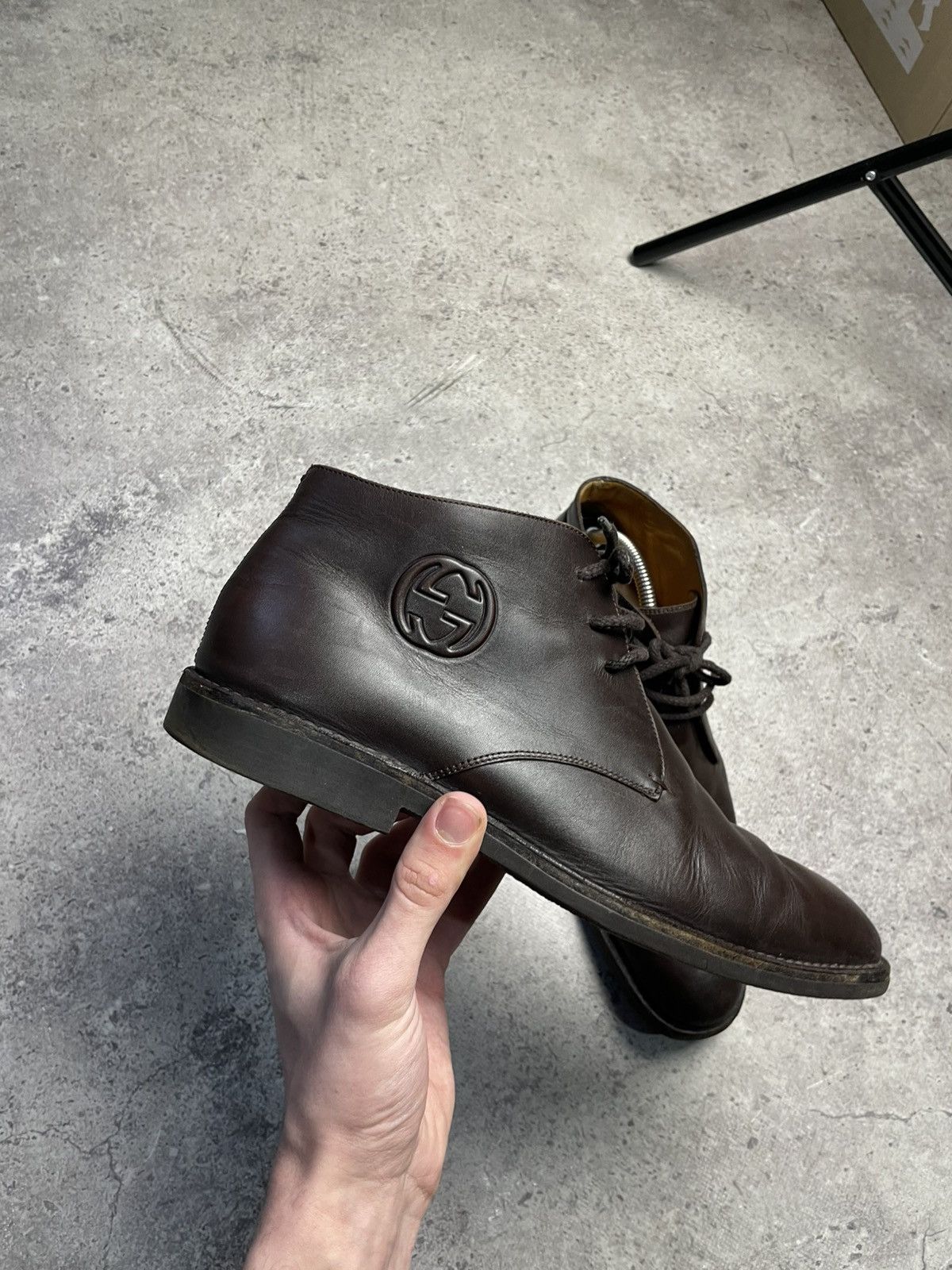 Gucci Gucci Leather Chukka Boots Men’s Ankle Dress Shoes Lace Up Size US 9.5 / EU 42-43 - 2 Thumbnail