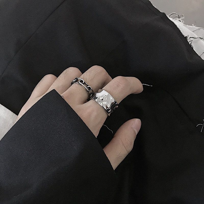Jewelry Retro Jewelry Rings Open Size Chrome Ring (Size 7-13) Size ONE SIZE - 1 Thumbnail