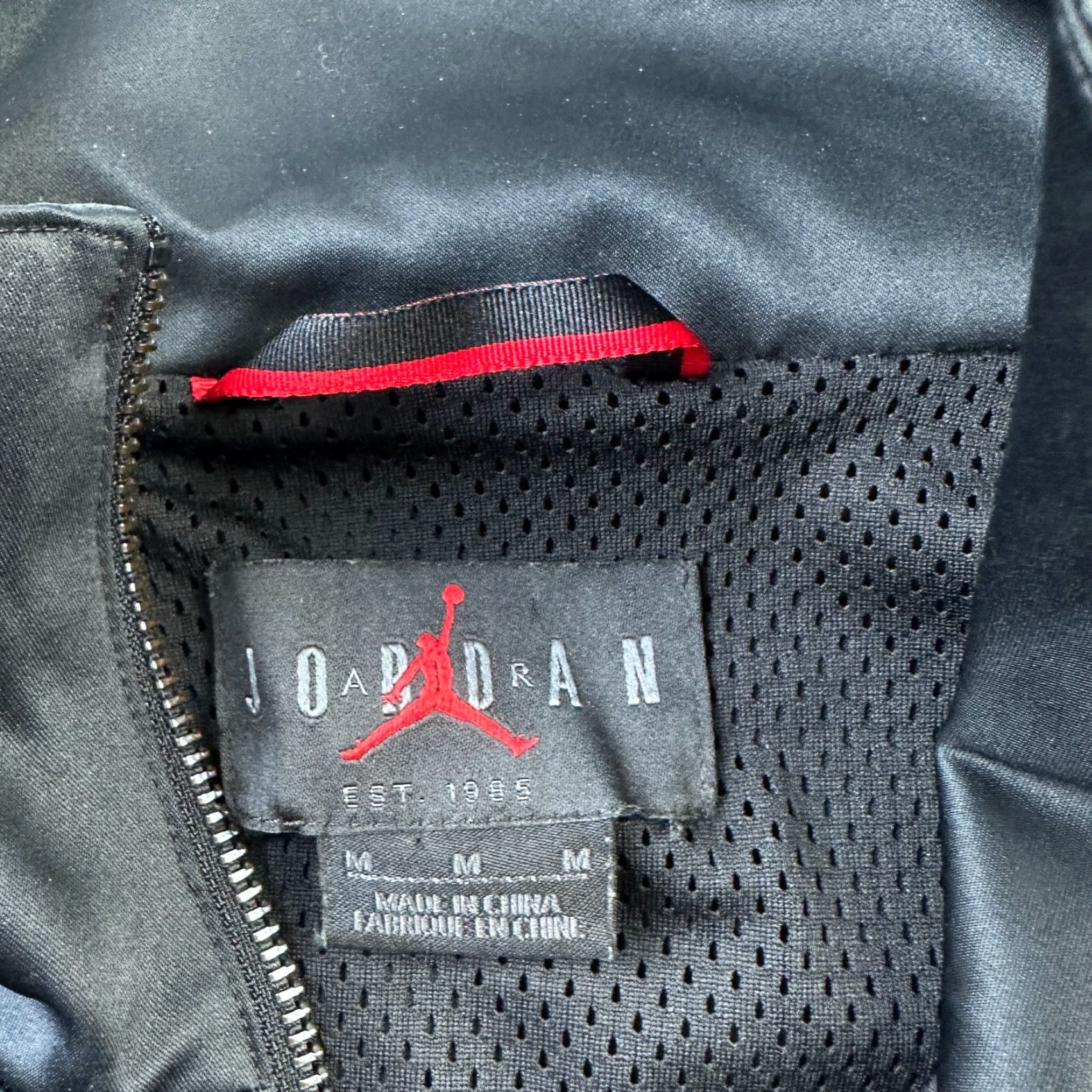 Jordan Brand Jordan Jacket Mens Medium Black Satin Retro 1 Quarter Zip Sportswear Track Jacket Basketball Air Jordan Size US M / EU 48-50 / 2 - 6 Thumbnail