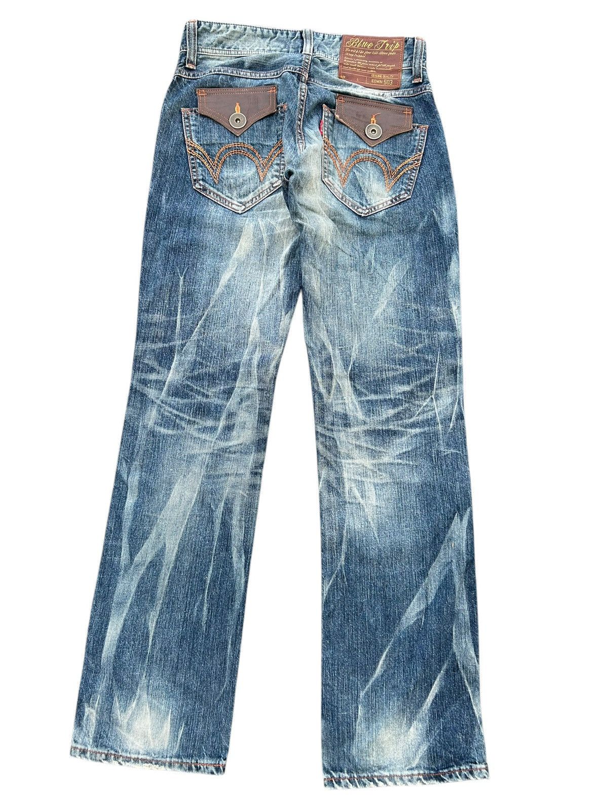 Edwin × Japanese Brand EDWIN BLUE TRIP HIPPIES STYLE DENIM 🌈☠️☠️ Size US 30 / EU 46 - 3 Thumbnail