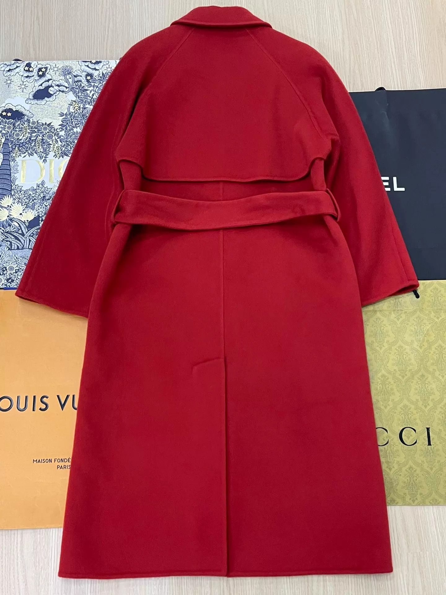 Hermes Hermes Red Belted Collar Cashmere Overcoat 36 New With Tags Size XS / US 0-2 / IT 36-38 - 3 Thumbnail