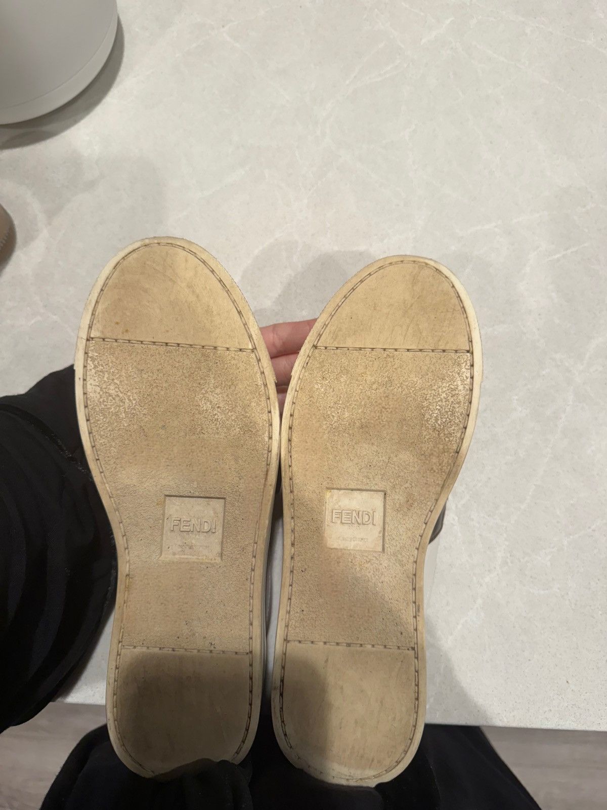 Fendi Fendi Vitello FF Embossed Womens Slip On Sneakers Size US 6.5 / IT 36.5 - 11 Thumbnail