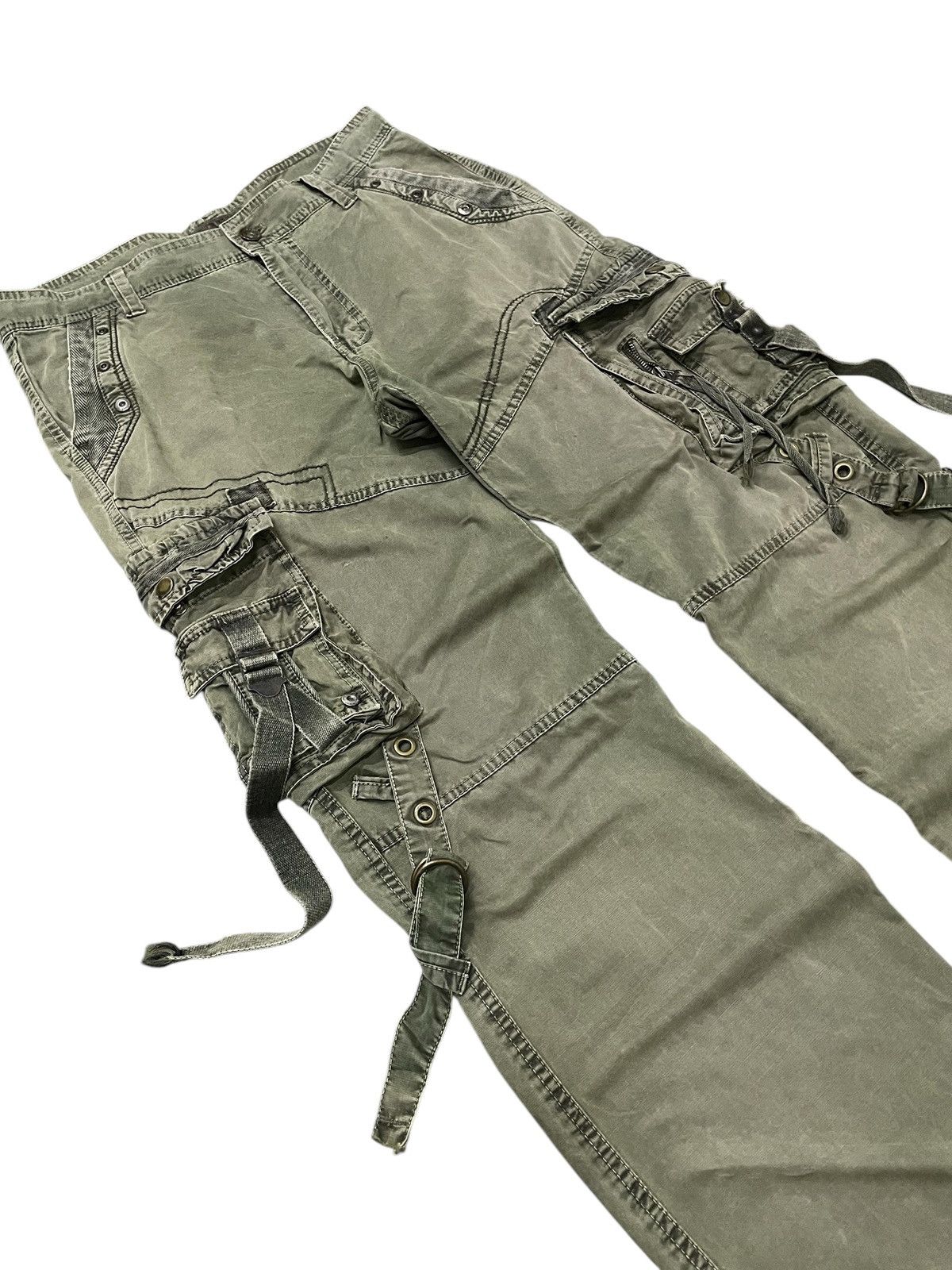Le Grande Bleu (L.G.B.) × Tete Homme Bapai Japan Multi Pocket Bondage Baggy Cargo Pants Size US 34 / EU 50 - 10 Thumbnail