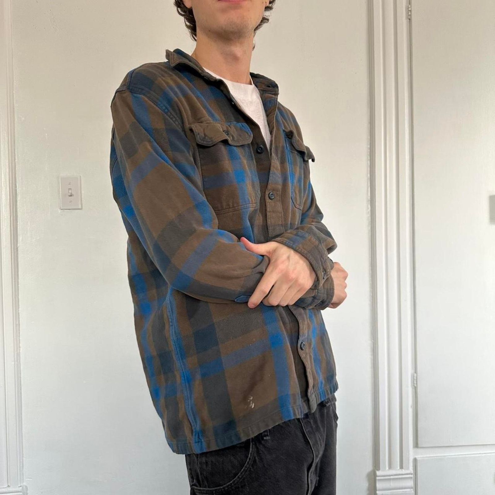 Patagonia × Vintage Patagonia Plaid Fjord Flannel Organic Cotton Button Up Shirt Size US M / EU 48-50 / 2 - 8 Thumbnail