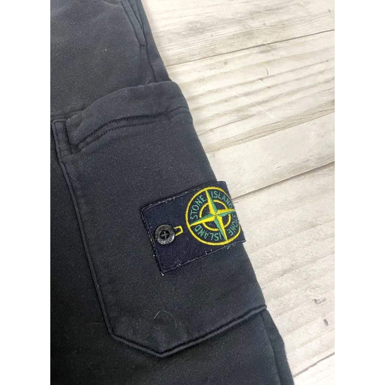 Stone Island Stone Island Fleece Garment Dyed Cargo Pants Sweatpants Men Size M Black Size US 31 - 5 Thumbnail