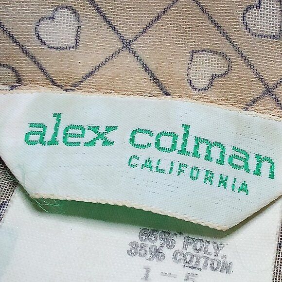 Vintage Vintage Alex Colman Hearts Flowers Grid Button Shirt Size L / US 10 / IT 46 - 3 Thumbnail