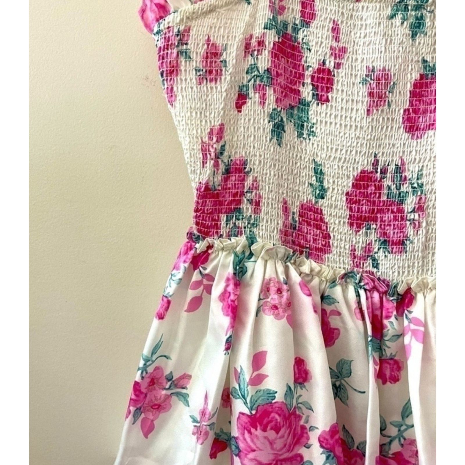 LoveShackFancy LoveShackFancy Elise Smocked Tiered Dress Floral Ruffle Size S / US 4 / IT 40 - 7 Thumbnail