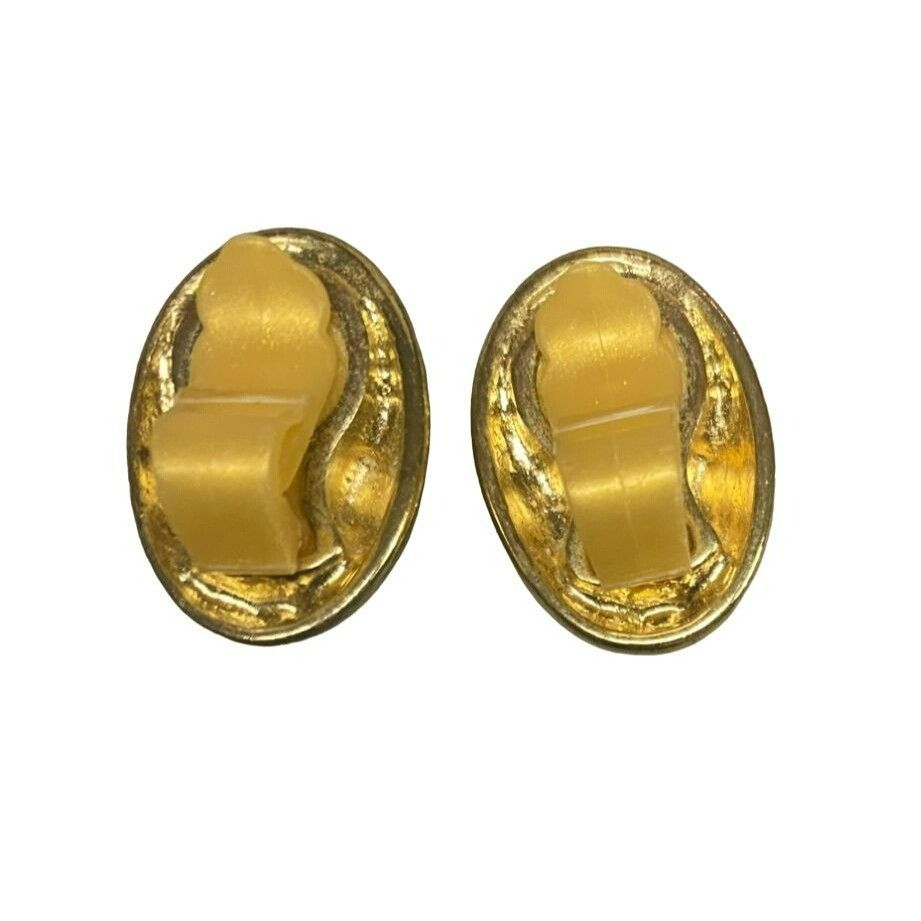 Other Vintage Gold-Tone Oval Dome Clip-On Earrings Size ONE SIZE - 3 Thumbnail