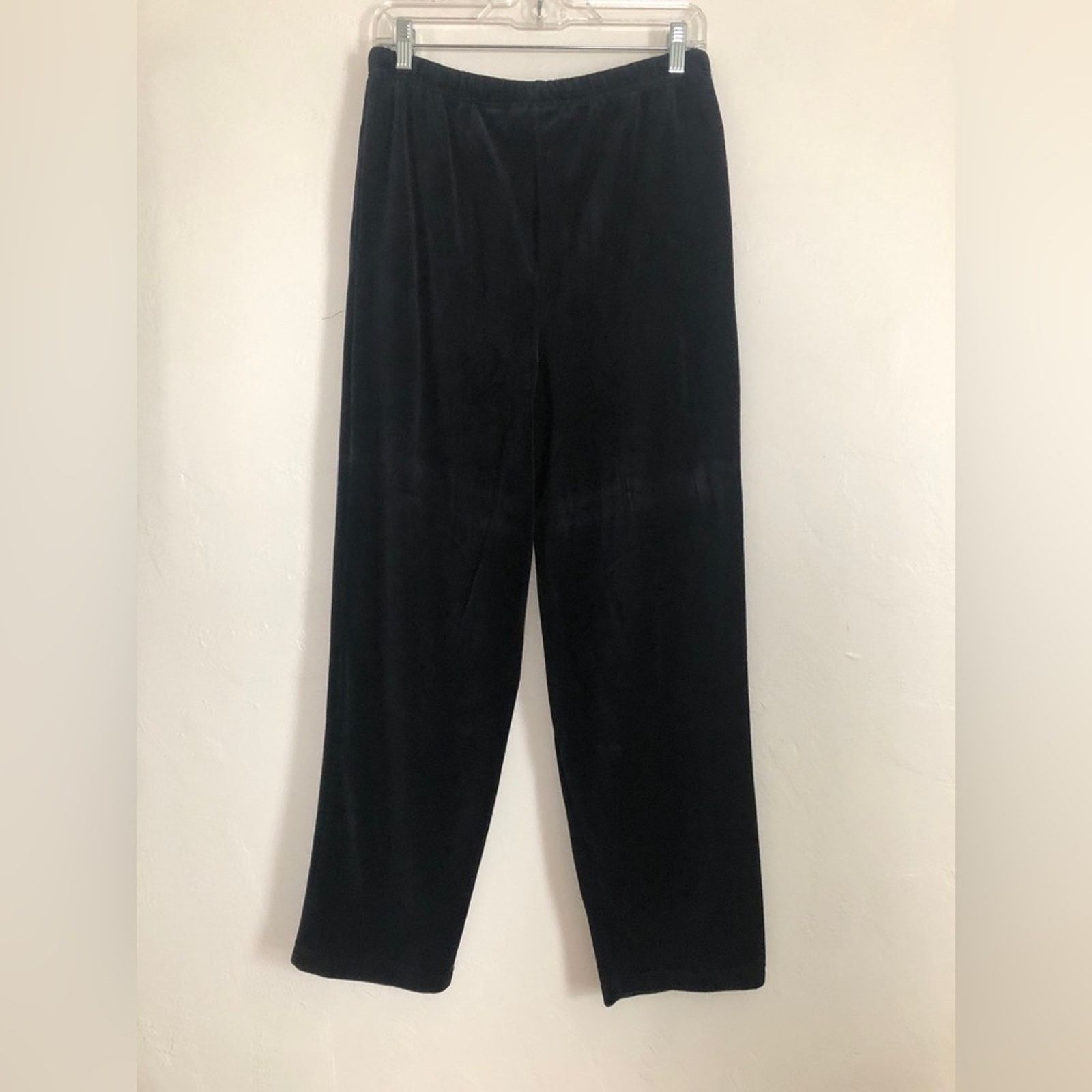 Other Onque Casuals Black Velour Velvet Sweatpants Track Pants Size 26" / US 2 / IT 38 - 7 Thumbnail
