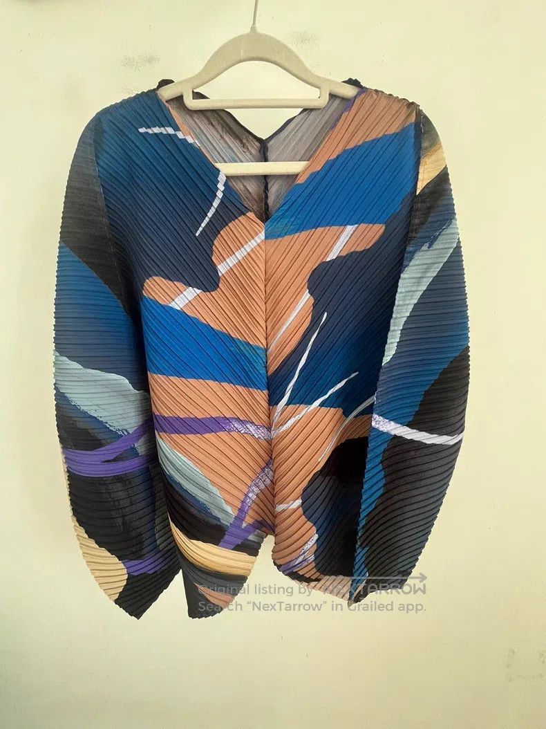 Issey Miyake Issey Miyake Color-Block Long Sleeve Top Size M / US 6-8 / IT 42-44 - 1 Thumbnail