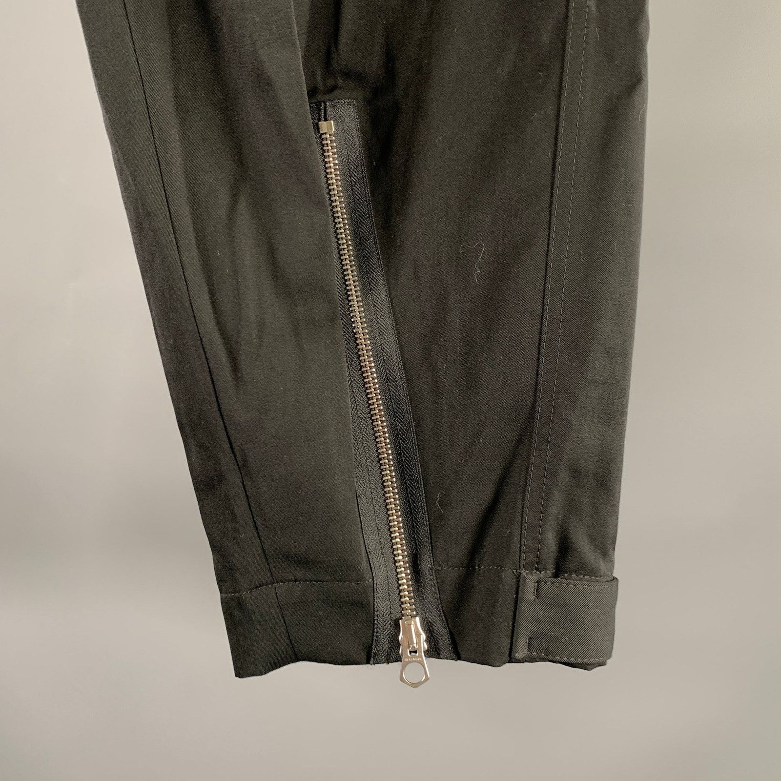 Jil Sander JIL SANDER Size 34 Black Wool Zipper Pants Size US 34 / EU 50 - 4 Thumbnail
