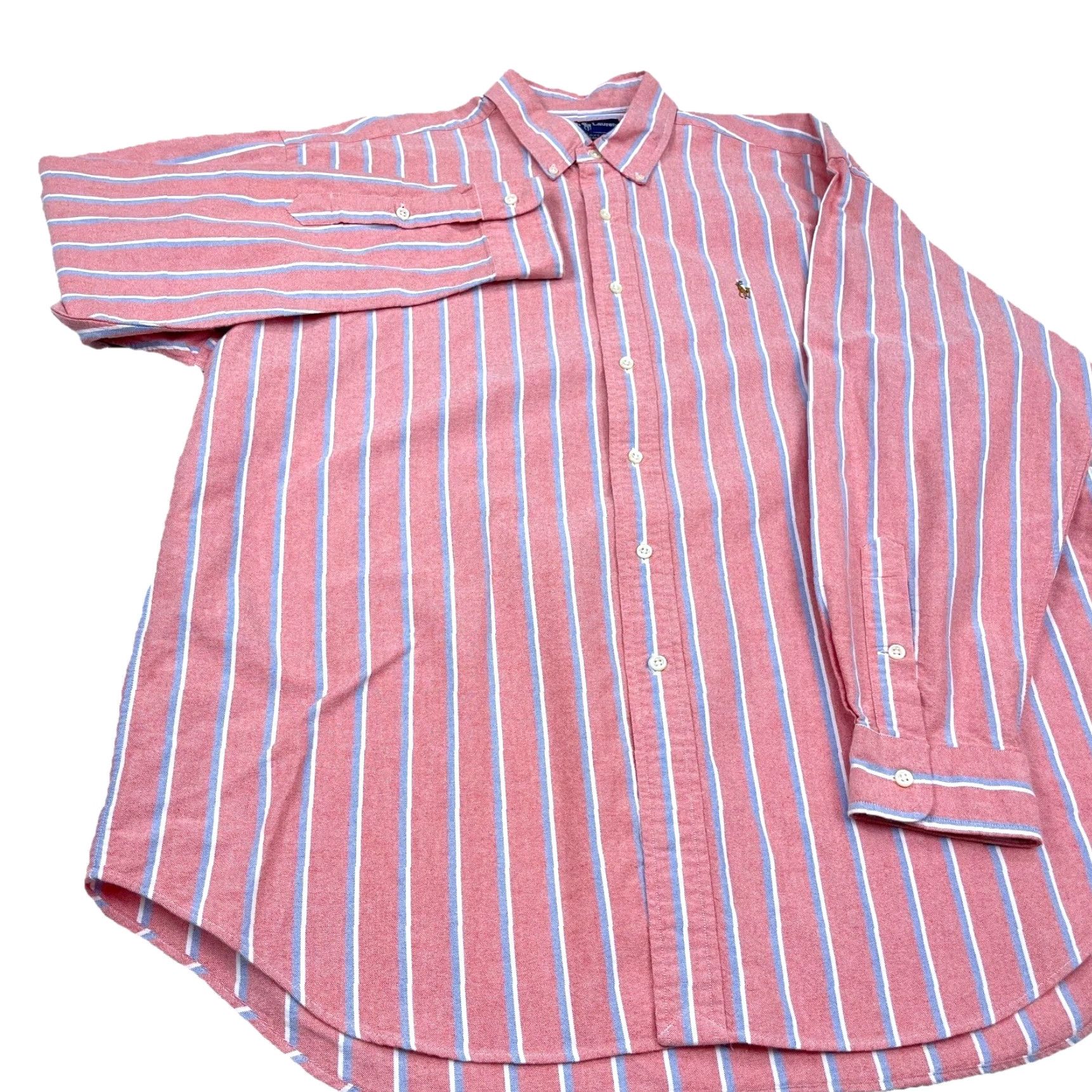 Ralph Lauren Ralph Lauren Shirt Men XL Pink Purple Oxford Button-Up Classic Fit Cotton Size 46R - 5 Thumbnail