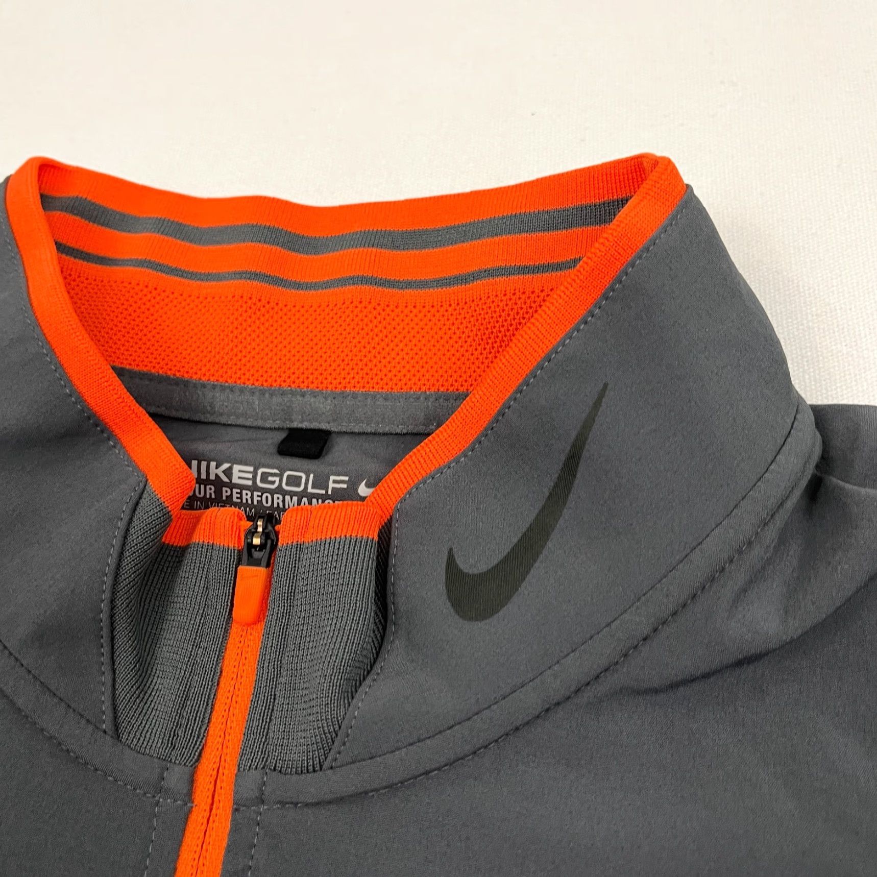 Nike Nike Golf Tour Performance Vest Men XL Gray Quarter Zip Pullover Dri-Fit Stretch Size US XL / EU 56 / 4 - 3 Thumbnail