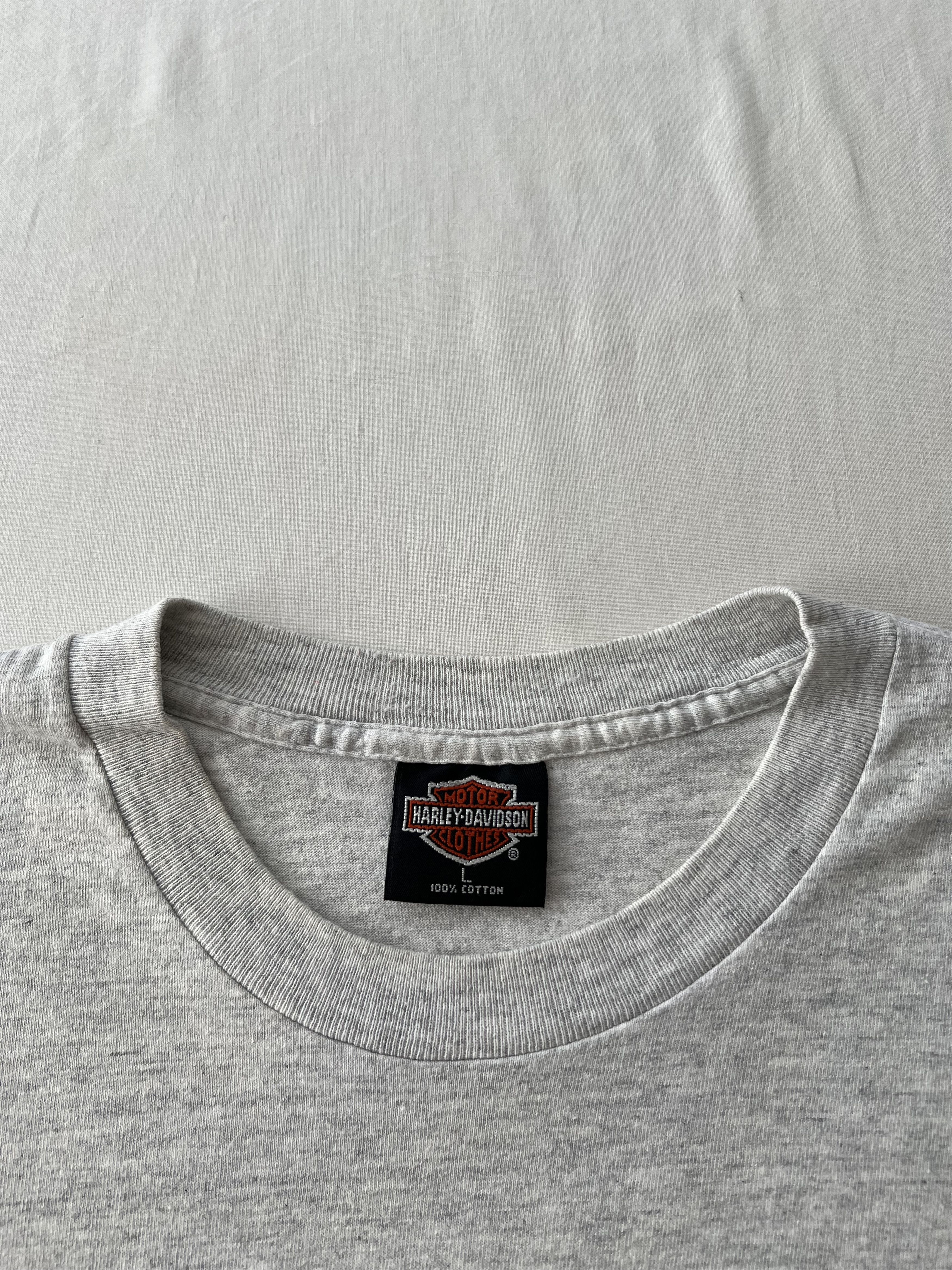 Harley Davidson Vintage 1994 Harley Davidson Engine Motor Gray T-shirt Size US L / EU 52-54 / 3 - 16 Thumbnail