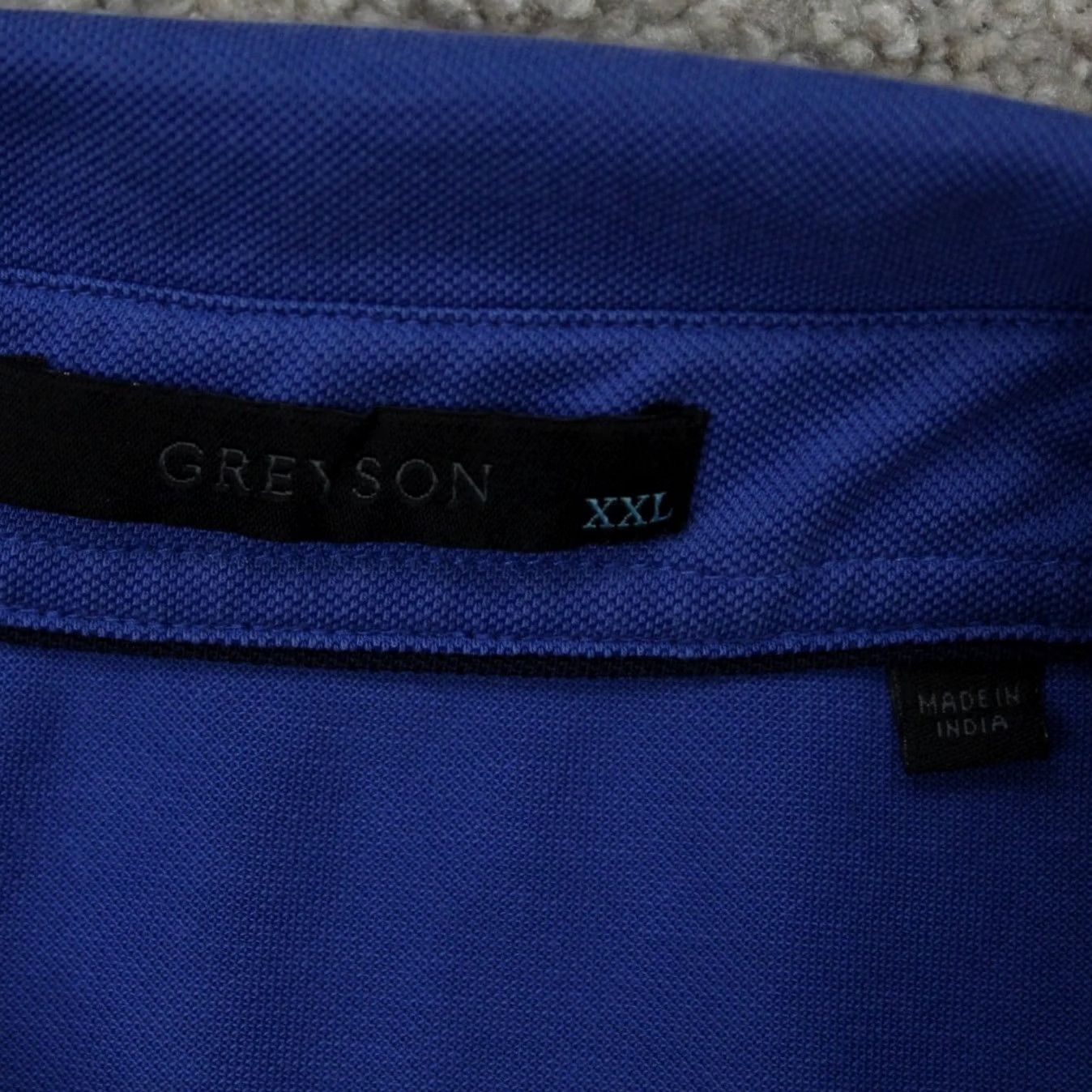 Vintage Greyson Polo Shirt Mens Large Blue Striped Short Sleeve Golf Polo Shirt Size US L / EU 52-54 / 3 - 7 Thumbnail