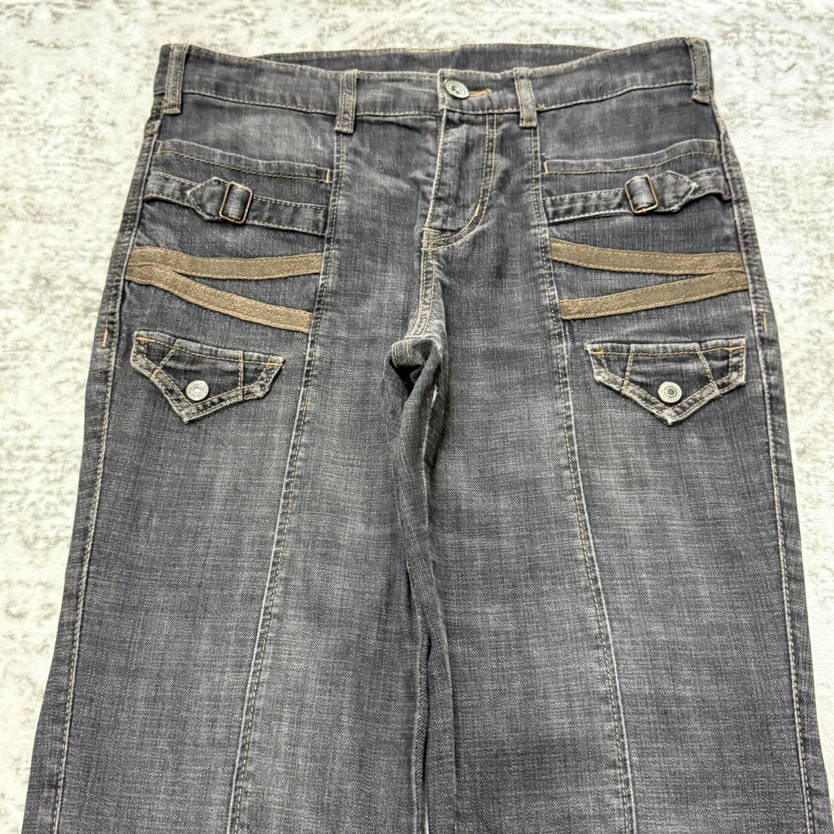 Japanese Brand Japanese Brand Paneled Flare Bootcut Jeans Size 31" - 3 Thumbnail