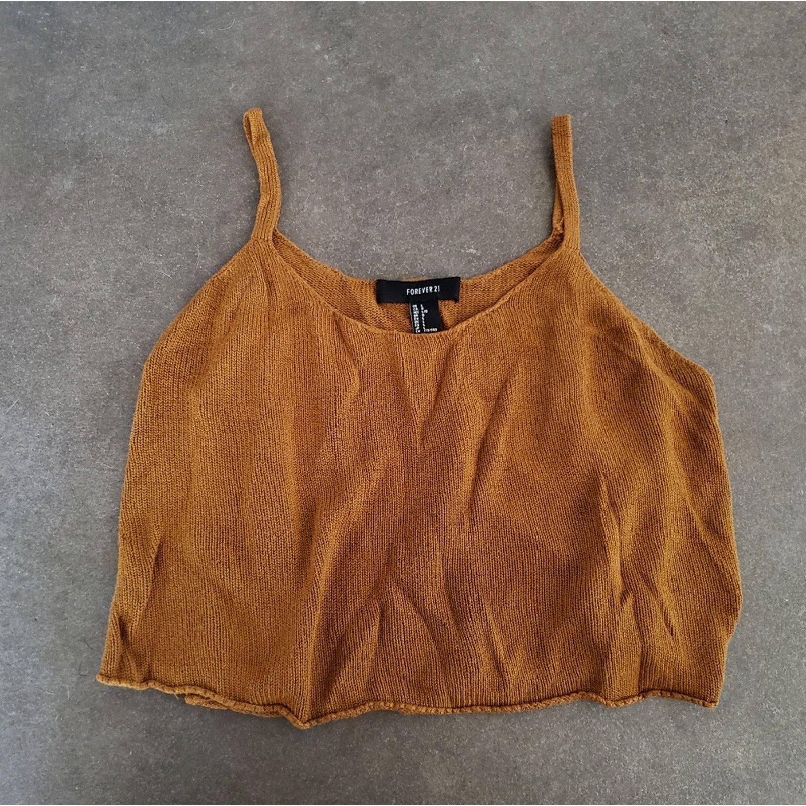 Forever 21 Burnt Orange | F21 | Cropped Knit Tank Size L / US 10 / IT 46 - 1 Thumbnail