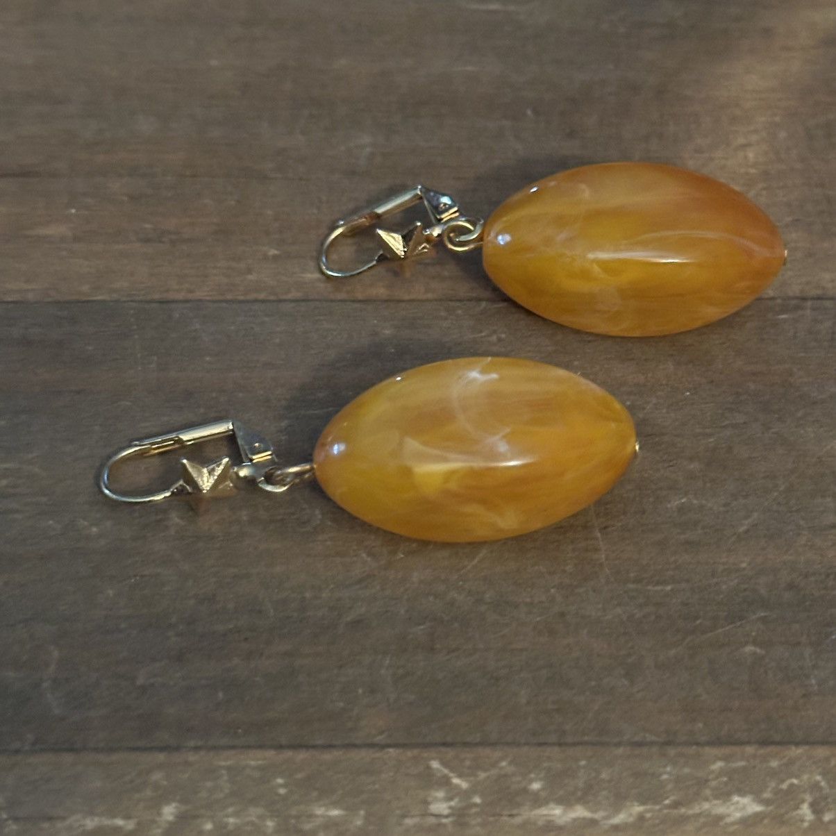 Other Faux Amber dangle leverback earrings Size ONE SIZE - 3 Thumbnail