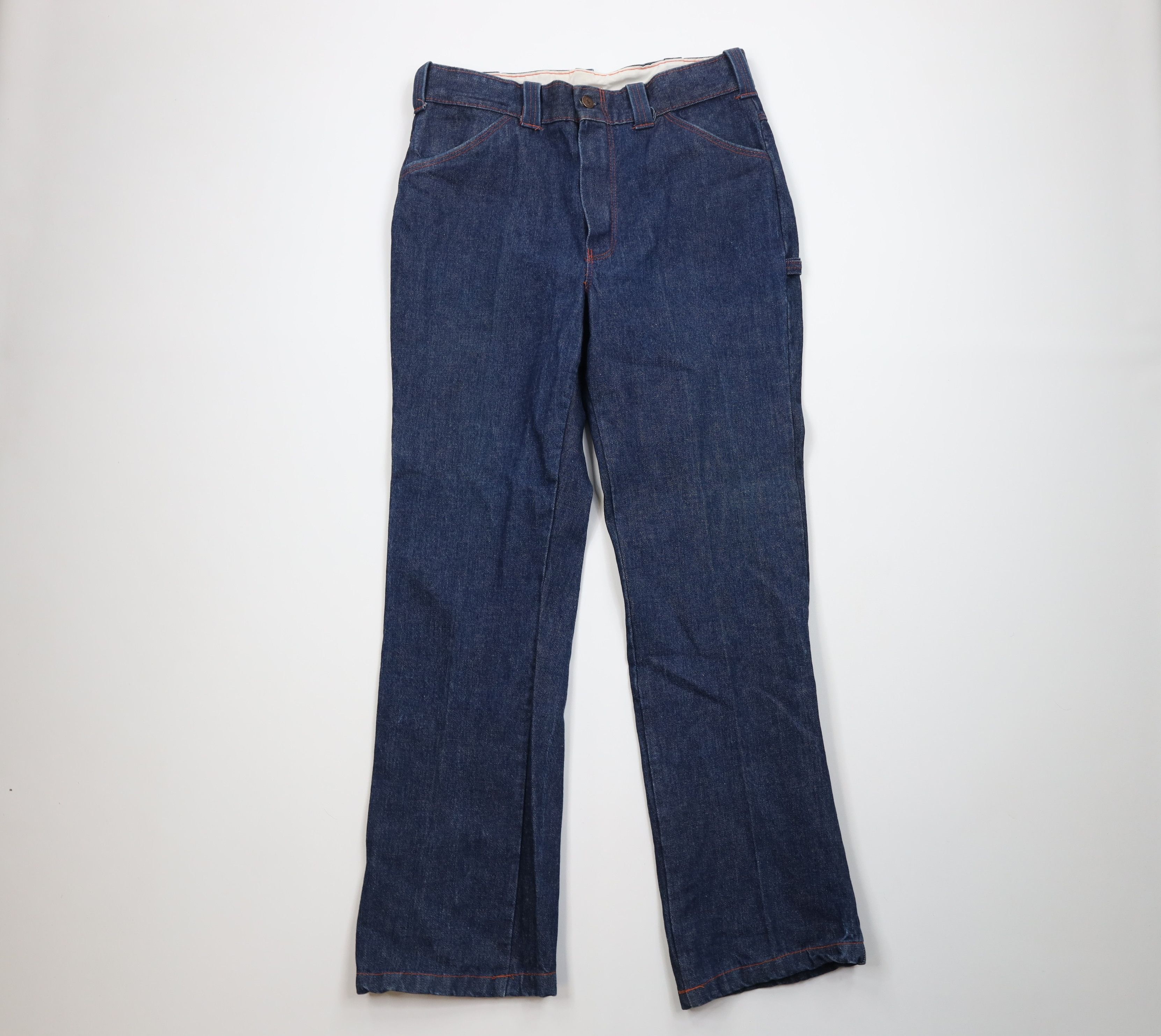 Vintage Vintage 90s Streetwear Wide Leg Dungaree Denim Jeans Indigo Size US 34 / EU 50 - 1 Thumbnail