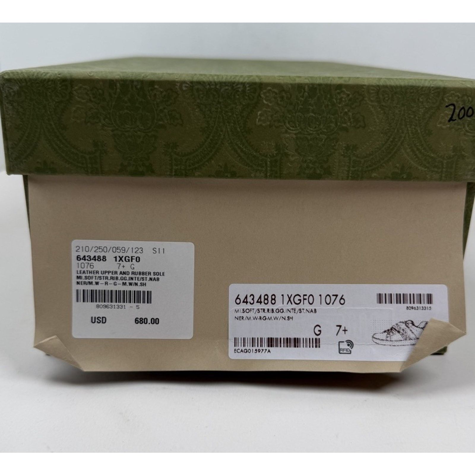 Gucci Size 8US - Gucci Ace Elastic Web Leather Sneakers Size US 8 / EU 41 - 10 Thumbnail