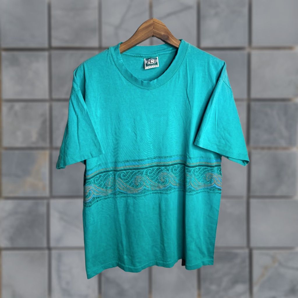 Vintage VTG Pacific Coast Highway T-Shirt Crew Neck Short Sleeve 90s Green L Mens Size US L / EU 52-54 / 3 - 1 Thumbnail