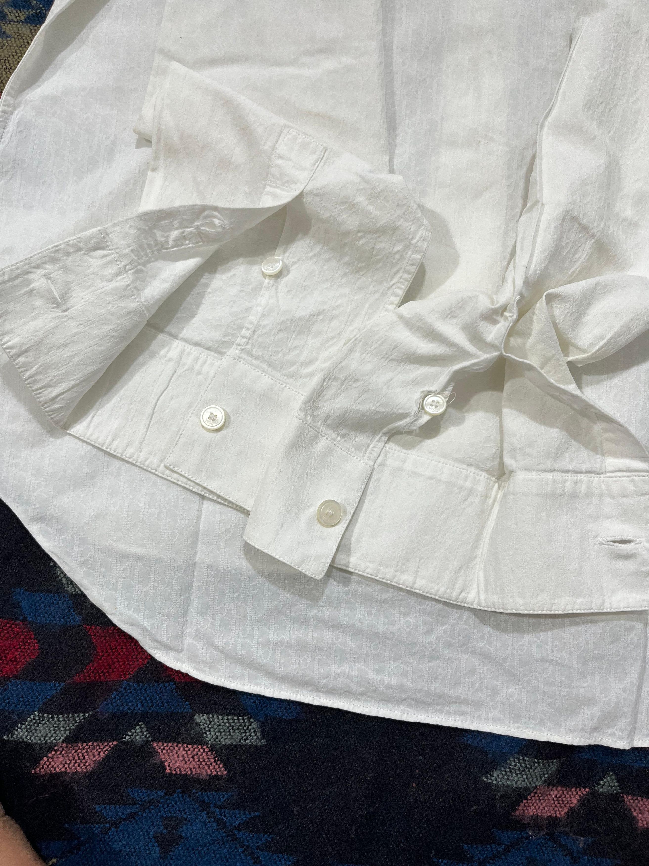 Dior Dior Homme Monogram Button Ups White Shirt Size US S / EU 44-46 / 1 - 7 Thumbnail