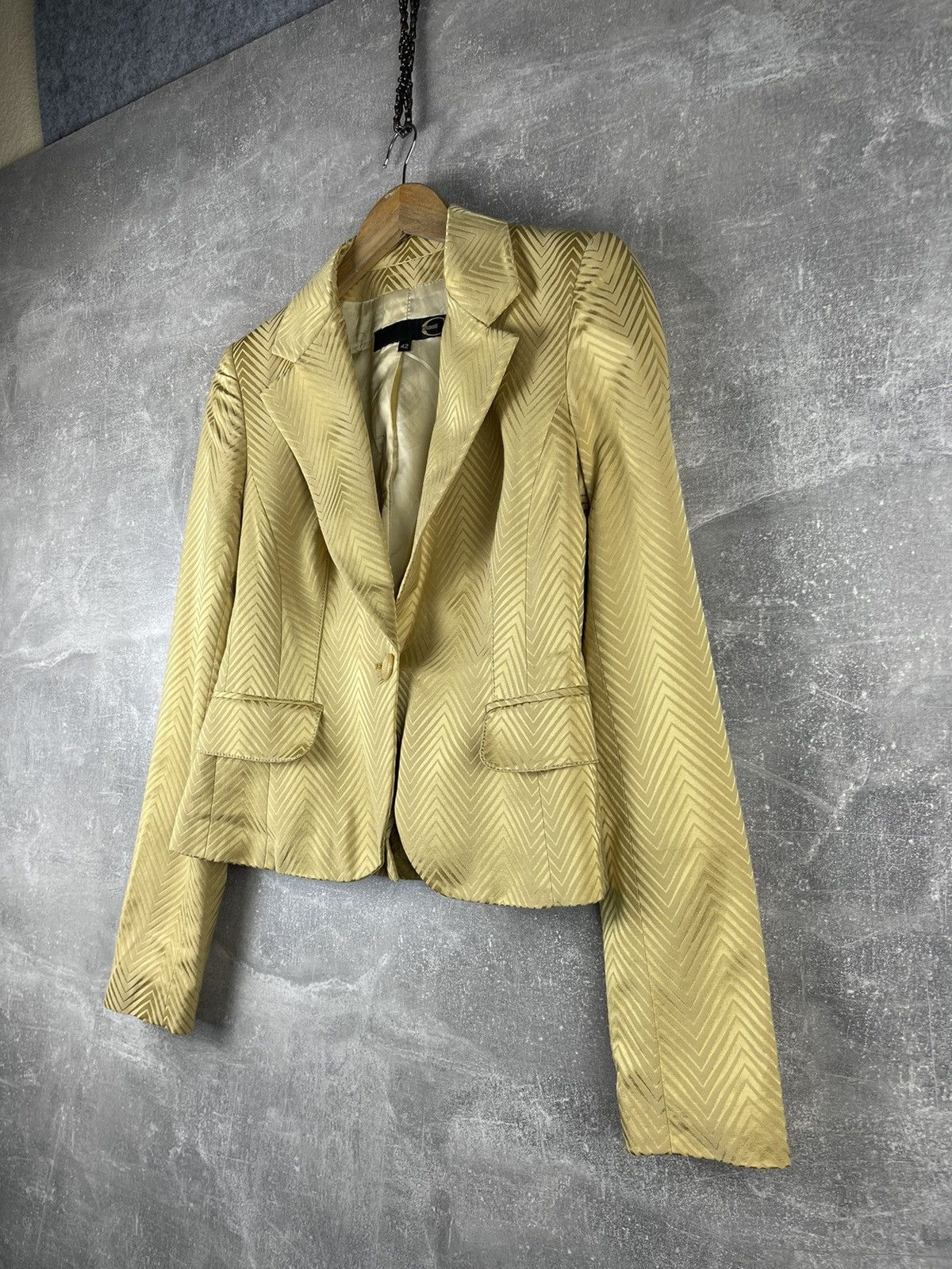 Just Cavalli Just Cavalli Tailored Jacket and Pants Suit Late 2000s Gold Size M / US 6-8 / IT 42-44 - 3 Thumbnail