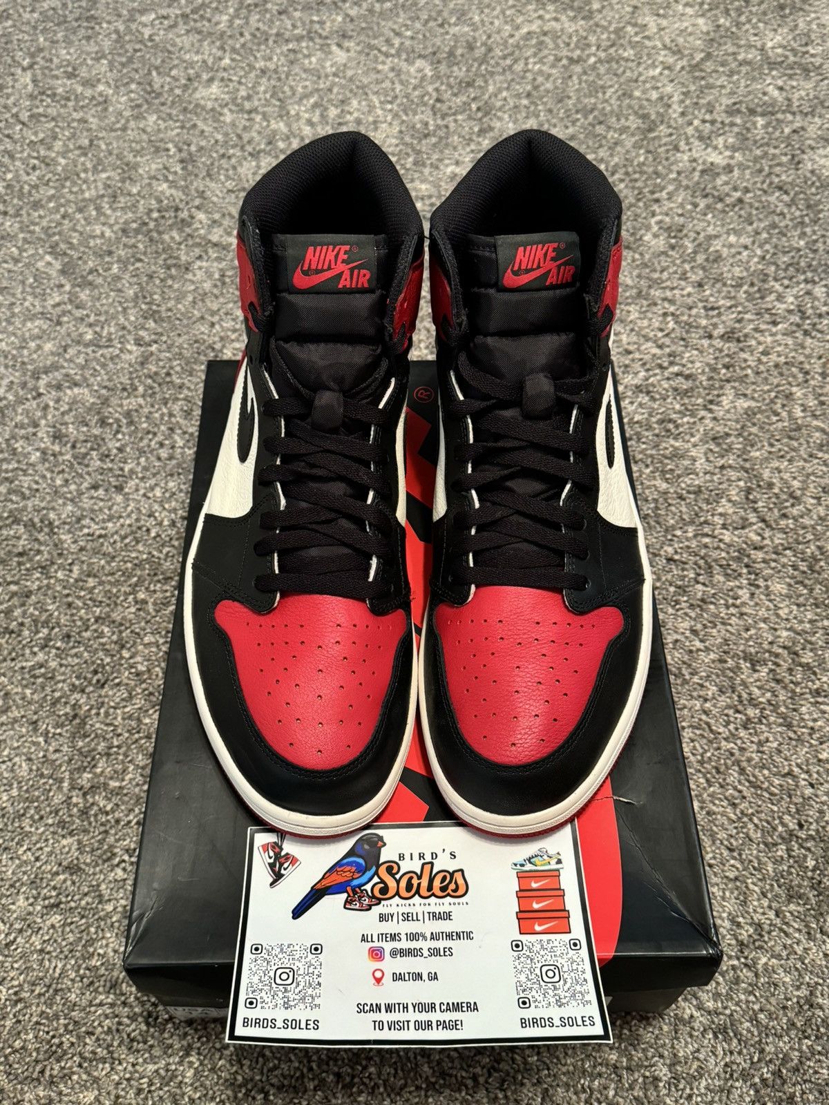 Jordan Brand Jordan 1 bred toe size 14 Size US 14 / EU 47 - 2 Thumbnail